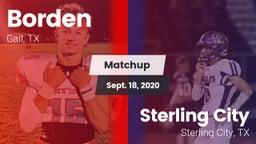Matchup: Borden  vs. Sterling City  2020