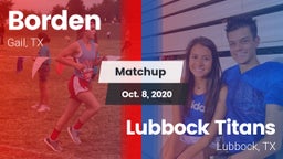 Matchup: Borden  vs. Lubbock Titans 2020