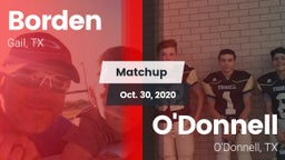 Matchup: Borden  vs. O'Donnell  2020