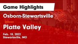 Osborn-Stewartsville  vs Platte Valley  Game Highlights - Feb. 18, 2022