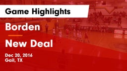 Borden  vs New Deal  Game Highlights - Dec 20, 2016