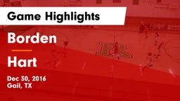 Borden  vs Hart  Game Highlights - Dec 30, 2016