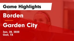 Borden  vs Garden City  Game Highlights - Jan. 28, 2020