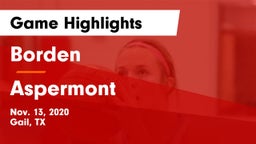 Borden  vs Aspermont  Game Highlights - Nov. 13, 2020
