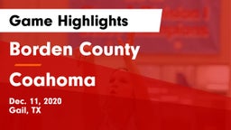 Borden County  vs Coahoma  Game Highlights - Dec. 11, 2020