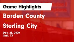 Borden County  vs Sterling City  Game Highlights - Dec. 28, 2020