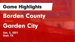 Borden County  vs Garden City  Game Highlights - Jan. 5, 2021