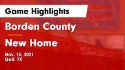 Borden County  vs New Home  Game Highlights - Nov. 13, 2021