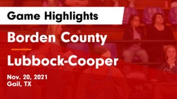 Borden County  vs Lubbock-Cooper  Game Highlights - Nov. 20, 2021
