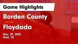 Borden County  vs Floydada  Game Highlights - Dec. 29, 2023