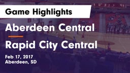 Aberdeen Central  vs Rapid City Central  Game Highlights - Feb 17, 2017