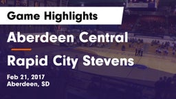 Aberdeen Central  vs Rapid City Stevens  Game Highlights - Feb 21, 2017