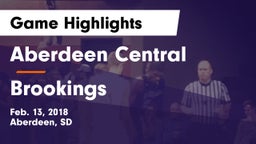 Aberdeen Central  vs Brookings  Game Highlights - Feb. 13, 2018