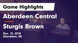 Aberdeen Central  vs Sturgis Brown  Game Highlights - Dec. 15, 2018