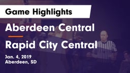 Aberdeen Central  vs Rapid City Central  Game Highlights - Jan. 4, 2019