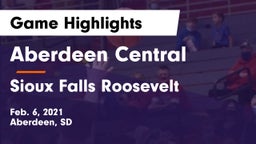 Aberdeen Central  vs Sioux Falls Roosevelt  Game Highlights - Feb. 6, 2021