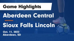 Aberdeen Central  vs Sioux Falls Lincoln  Game Highlights - Oct. 11, 2022