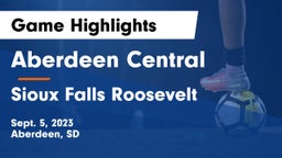 Aberdeen Central  vs Sioux Falls Roosevelt  Game Highlights - Sept. 5, 2023