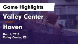 Valley Center  vs Haven  Game Highlights - Dec. 6, 2018