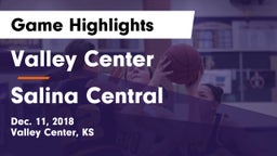 Valley Center  vs Salina Central  Game Highlights - Dec. 11, 2018
