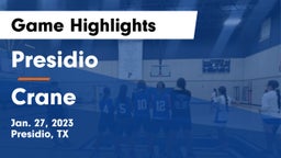 Presidio  vs Crane  Game Highlights - Jan. 27, 2023
