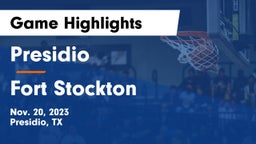 Presidio  vs Fort Stockton  Game Highlights - Nov. 20, 2023