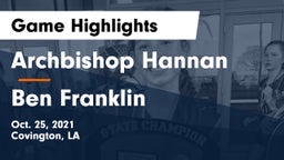Archbishop Hannan  vs Ben Franklin Game Highlights - Oct. 25, 2021