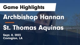 Archbishop Hannan  vs St. Thomas Aquinas  Game Highlights - Sept. 8, 2023