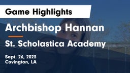 Archbishop Hannan  vs St. Scholastica Academy Game Highlights - Sept. 26, 2023