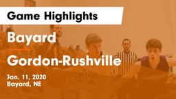 Bayard  vs Gordon-Rushville  Game Highlights - Jan. 11, 2020