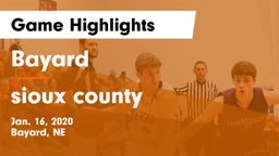 Bayard  vs sioux county Game Highlights - Jan. 16, 2020