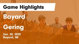 Bayard  vs Gering  Game Highlights - Jan. 30, 2020