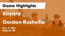 Bayard  vs Gordon-Rushville  Game Highlights - Jan. 9, 2021