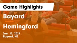 Bayard  vs Hemingford  Game Highlights - Jan. 15, 2021