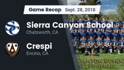 Recap: Sierra Canyon School vs. Crespi  2018