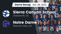 Recap: Sierra Canyon School vs. Notre Dame  2022