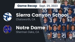 Recap: Sierra Canyon School vs. Notre Dame  2023