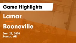 Lamar  vs Booneville  Game Highlights - Jan. 28, 2020