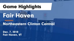 Fair Haven  vs Northeastern Clinton Central  Game Highlights - Dec. 7, 2018