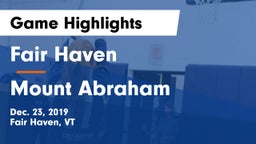 Fair Haven  vs Mount Abraham Game Highlights - Dec. 23, 2019