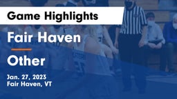 Fair Haven  vs Other Game Highlights - Jan. 27, 2023