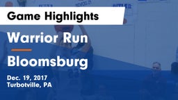 Warrior Run  vs Bloomsburg Game Highlights - Dec. 19, 2017