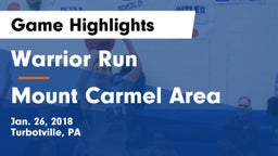 Warrior Run  vs Mount Carmel Area  Game Highlights - Jan. 26, 2018
