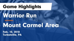 Warrior Run  vs Mount Carmel Area  Game Highlights - Feb. 10, 2018