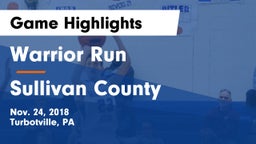 Warrior Run  vs Sullivan County  Game Highlights - Nov. 24, 2018