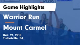 Warrior Run  vs Mount Carmel Game Highlights - Dec. 21, 2018