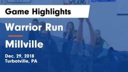 Warrior Run  vs Millville  Game Highlights - Dec. 29, 2018