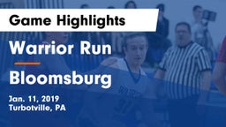 Warrior Run  vs Bloomsburg Game Highlights - Jan. 11, 2019