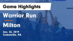 Warrior Run  vs Milton Game Highlights - Jan. 26, 2019