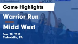 Warrior Run  vs Midd West Game Highlights - Jan. 28, 2019